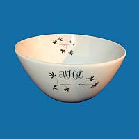 Personalized Hand Painted Tilted Bowl