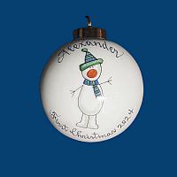 *NEW Personalized Christmas Ball with Red Nose Snowman