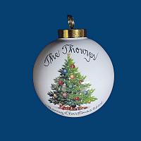 *NEW Personalized Christmas Ball Ornament with Decorated Tree